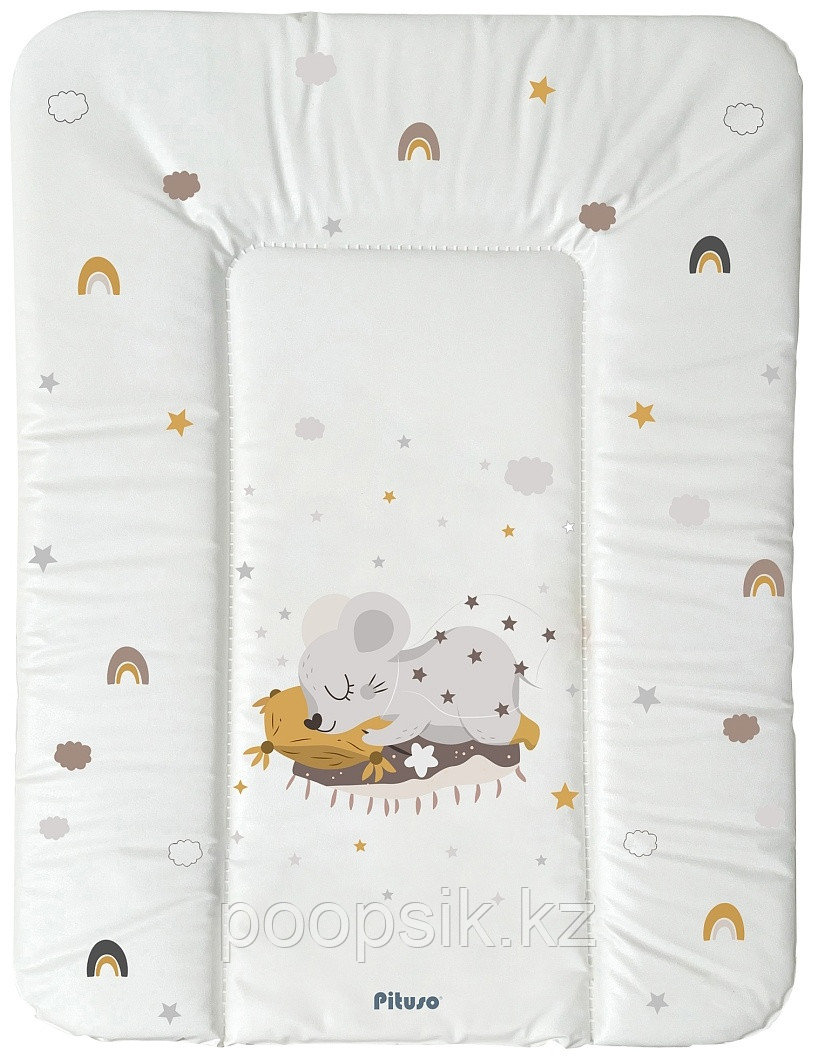 Пеленальный матрас Pituso Мышка 4210-60, 72x52 см, белый