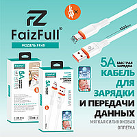 Кабель FaizFull USB TypeC (M), USB Type-A (M), 1 м, FR48 белый