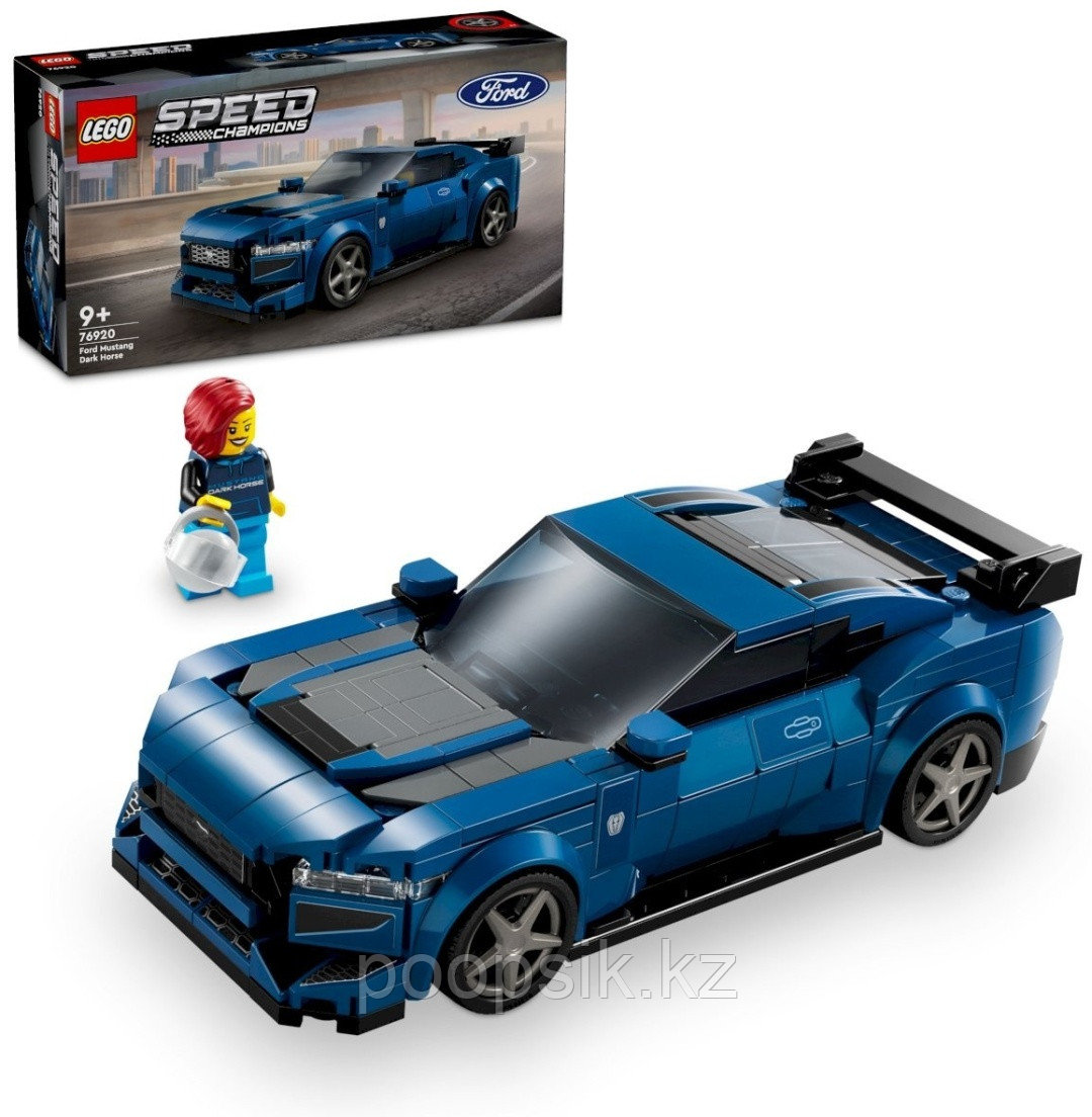 Конструктор LEGO Спортивный автомобиль Ford Mustang Dark Horse Speed Champions, деталей 344 шт