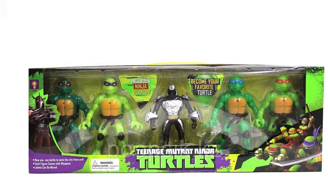 Airsoft Gun Шредер И черепашки-ниндзя 8997 5 фигурок