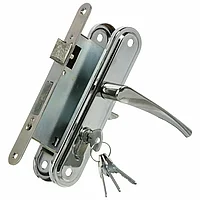 ОМЕГА ЗВ7.2 замок врезной цилиндровый с ручкой хром (коробка 30 шт.)