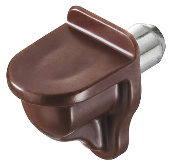 Полкодержатель, пластиковый со стальным штифтом коричневый, 5мм, фото 1