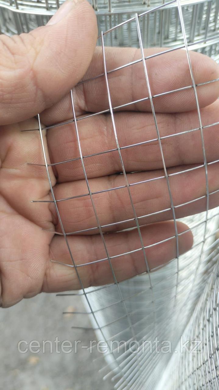 Сварная сетка ( штукатурная сетка для штукатурки )10x10x0.8 мм 1x50 м оцинк.  1м х 50м