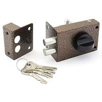 ОМЕГА ЗН1.2Р замок накладной цилиндровый 2 ключа бронза