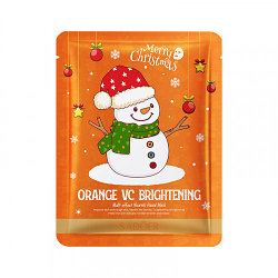 Рождественская тканевая маска для лица (Апельсин и витамин С) SADOER, 25г