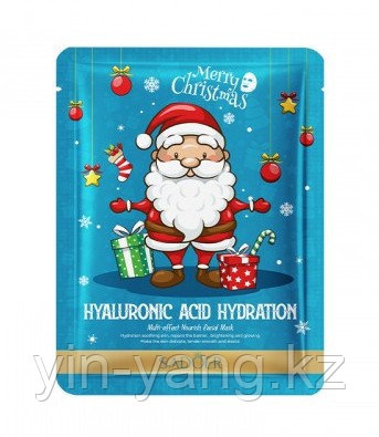 Рождественская тканевая маска для лица (Гиалуроновая кислота) SADOER, 25г, фото 1