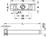 Полкодержатель невидимого крепления 24 х 300 мм, 50-180 кг/м2, фото 4