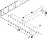 Полкодержатель невидимого крепления, для толщины полки мин. 24 мм, фото 3