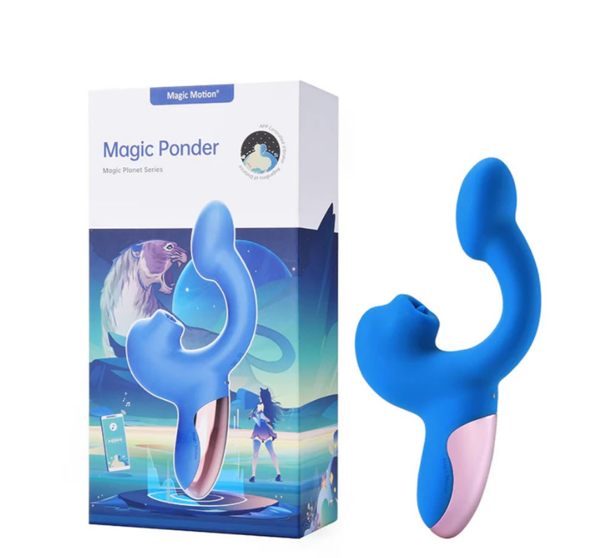 Вибратор с двойной стимуляцией Magic Ponder синий от Magic Motion