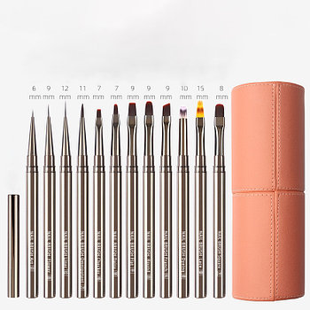 Набор металлических кистей с кейсом (12шт)