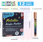 Акриловые маркеры набор "Metallic" ,12шт, фото 3