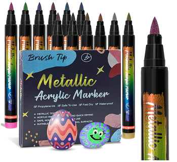 Акриловые маркеры набор "Metallic" ,12шт