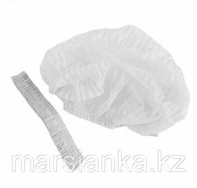 Шапочка-берет шарлотта из неткан. белая 100шт, фото 1