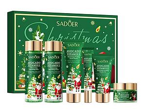 Рождественский подарочный набор "Авокадо и Витамин Е" SADOER, (6 предметов)