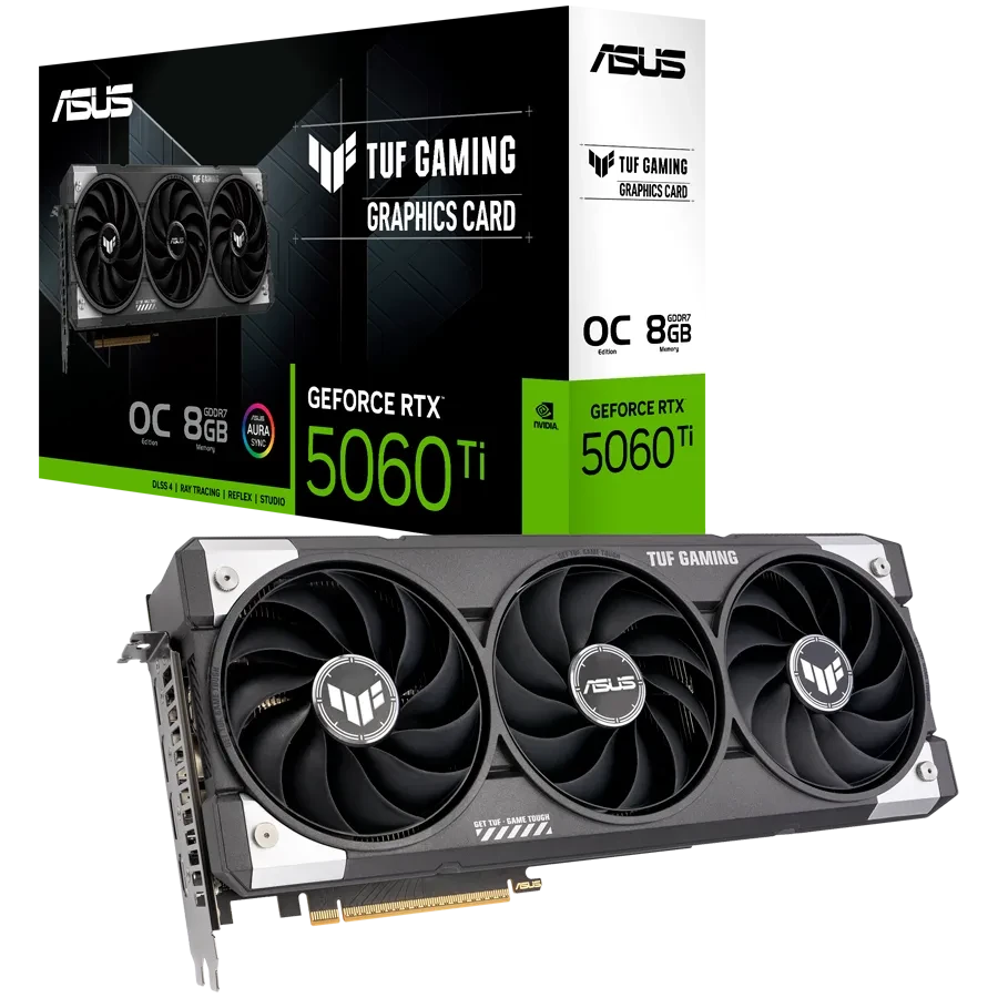 Видеокарта Asus TUF RTX 5060 Ti 8GB (TUF-RTX5060TI-O8G-GAMING), фото 1