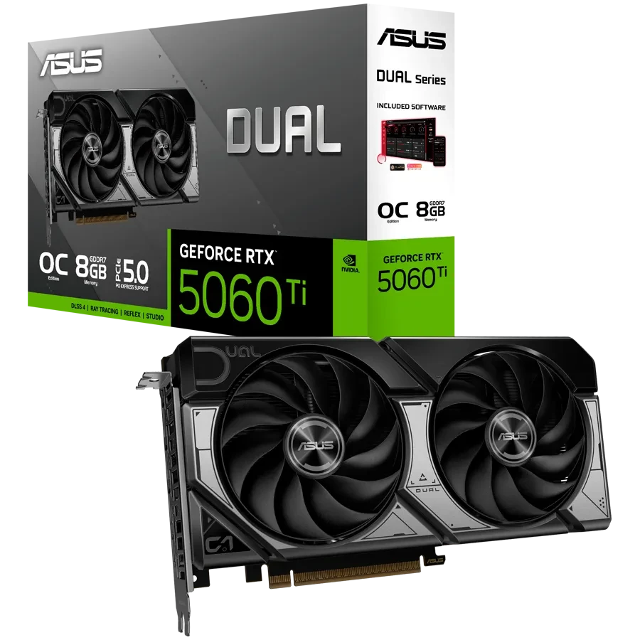 Видеокарта Asus DUAL RTX 5060 Ti 8GB (DUAL-RTX5060TI-O8G), фото 1