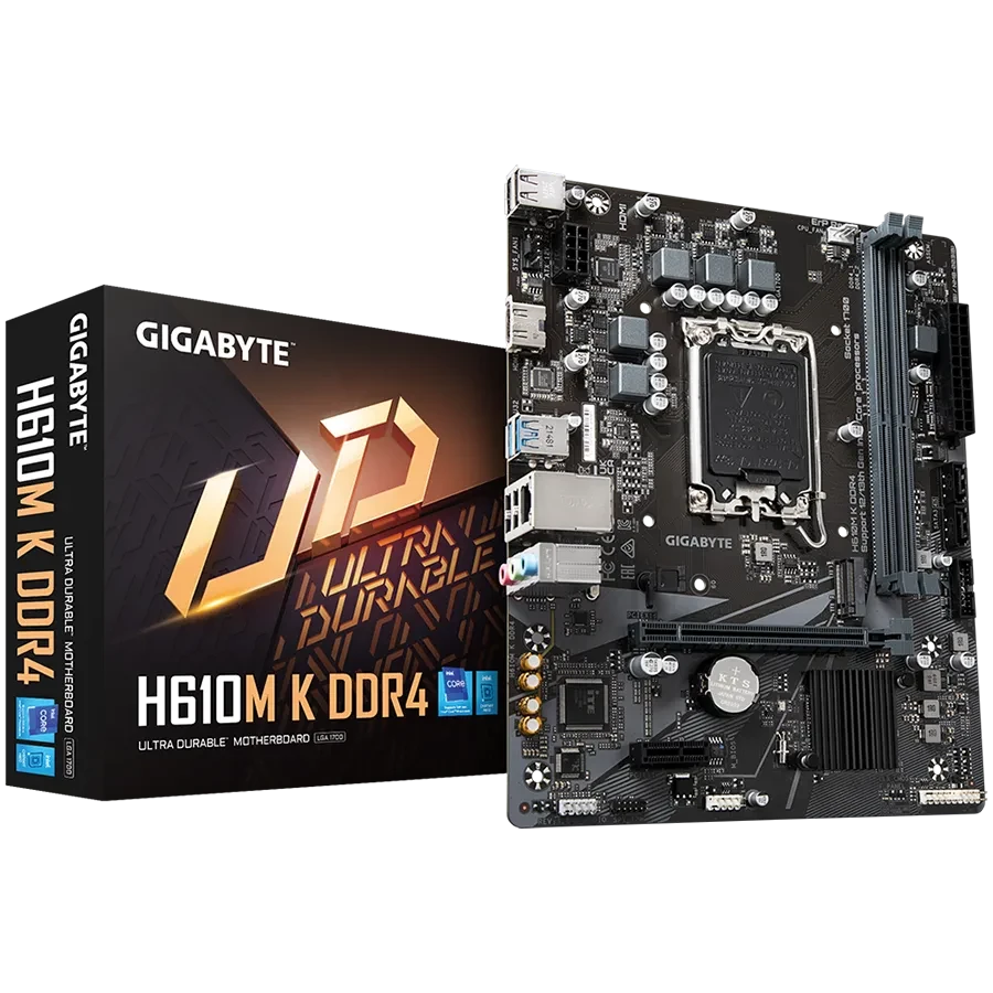 Материнская плата Gigabyte H610M K DDR4 LGA1700 mATX (H610M K DDR4), фото 1