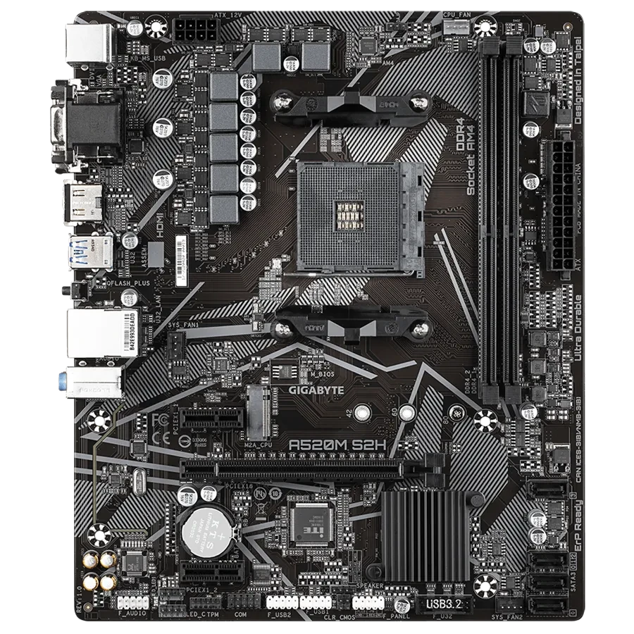 Материнская плата Gigabyte A520M S2H AM4 mATX (A520M S2H), фото 1