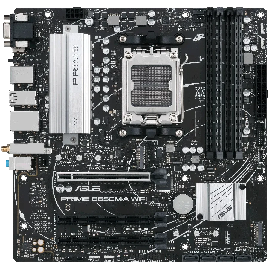 Материнская плата Asus PRIME B650M-A WIFI II mATX (PRIME B650M-A WIFI II), фото 1