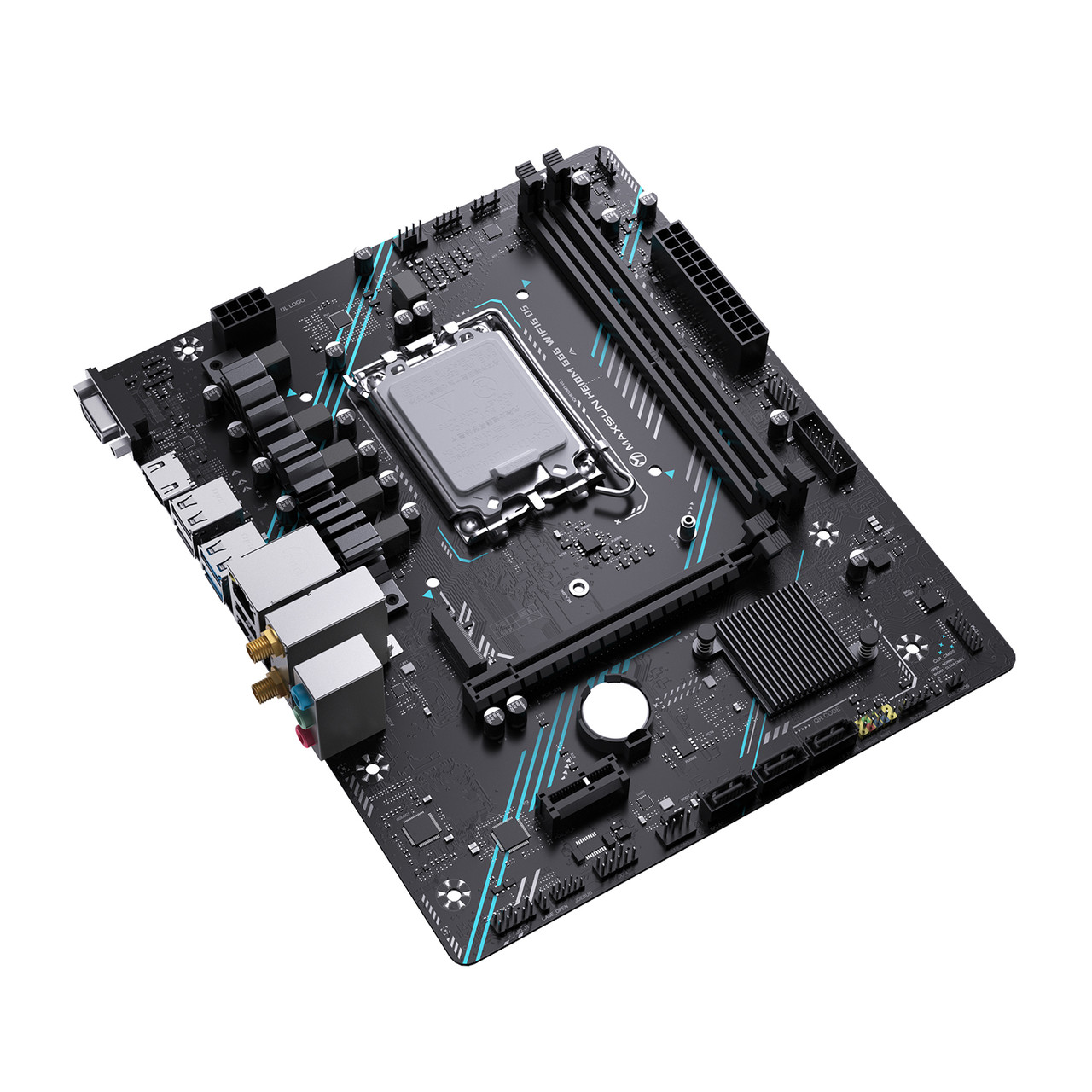 Материнская плата MaxSun H610M 666 WIFI6 D5 LGA1700 mATX (H610M 666 WIFI6 D5), фото 1