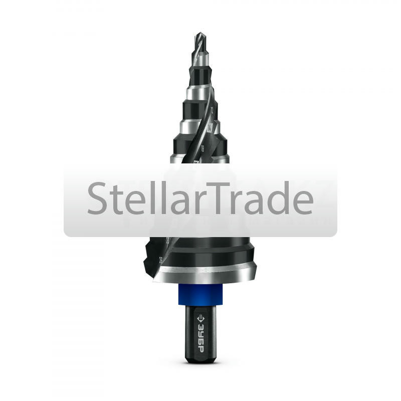 ЗУБР BLACK FORCE 4-39мм, 14 ступеней, винтовая проточка, сверло ступенчатое, ПРОФЕССИОНАЛ (29671-4-39-14)