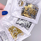 Фольга "Сетка поталь" 4*25см белый/серебро, ZOO, фото 2