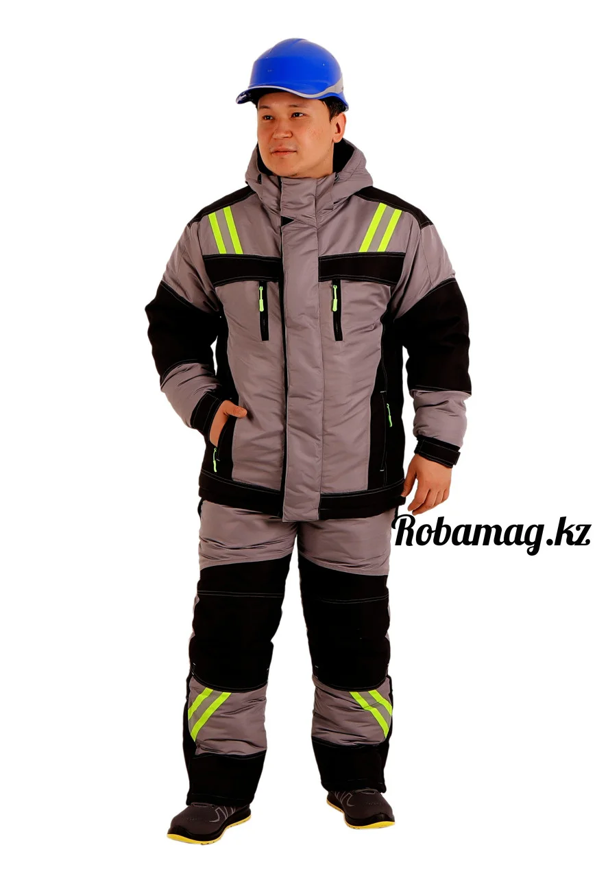 Костюм рабочий мужской зимний "Восток", серый, фото 1