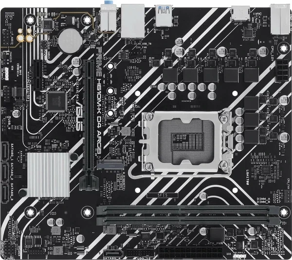 Материнская плата ASUS PRIME H610M-K D4 ARGB, LGA1700 2xDDR4 4xSATA3 M.2 HDMI mATX