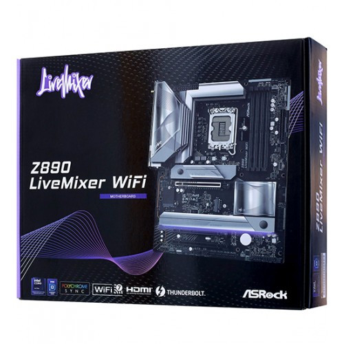 MB Socket1851, ATX, iZ890 (HDMI) ASRock Z890 LiveMixer WiFi, 4DDR5, 2PCIx16