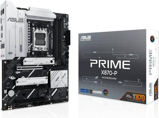 Материнская плата ASUS PRIME X870-P, X870, AM5, 4xDIMM DDR5, 3xPCI-E x16, 4xM.2, SATA, HDMI, 2xUSB 4.0, BOX