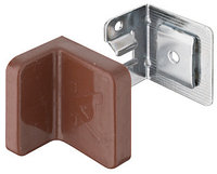 Навеска для шкафа угловая с заглушкой, коричневая