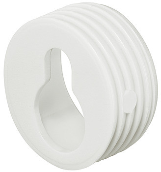 Мебельная подвеска, наружний D 20 мм, внутренний D 16 мм, пластмасса, белый, фото 1