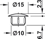 Заглушка для отверстия, D 10 мм, темно-коричневая, фото 2
