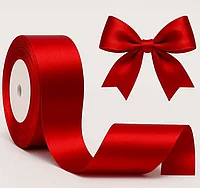 Лента атласная 2,5 см Красный 1 шт