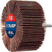 ЗУБР d 80 x 40 мм, P60, на шпильке d 6 мм, круг шлифовальный лепестковый, Профессионал (36604-060)