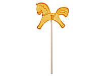 Леденец Лошадка, желтый со вкусом апельсина, 21 гр.