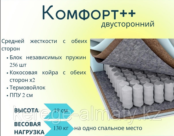 Матрас Комфорт 2+, 180x200x19 см, фото 1