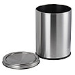 Металлическая урна с вращающей крышкой 12 литров хром серебристая для мусора глянцевая, фото 6