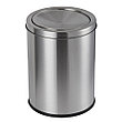 Металлическая урна с вращающей крышкой 12 литров хром серебристая для мусора глянцевая, фото 7
