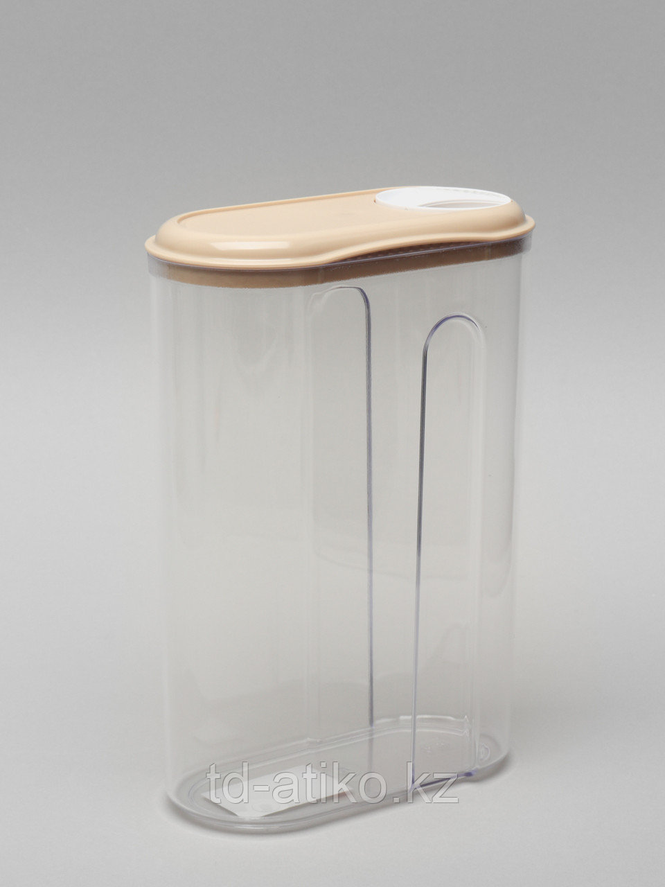 ЁМКОСТЬ ДЛЯ СЫПУЧИХ ПРОДУКТОВ С ДОЗАТОРОМ 1,5Л (Бежевый)