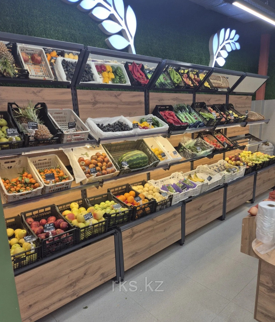 Стеллаж торговый RKS 130x60x160 см, полок 3 шт