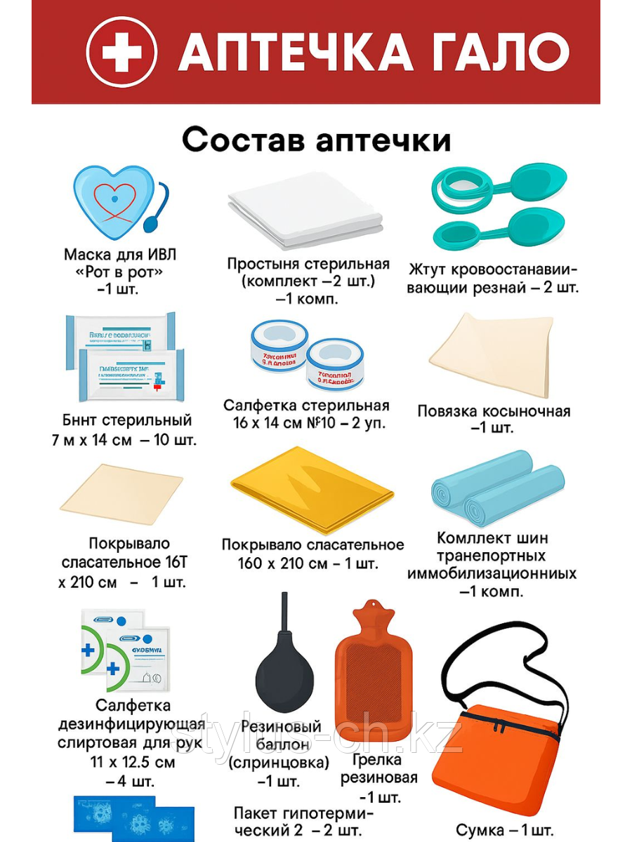 Аптечка ГАЛО (универсальная) — для офиса, школы, производства и автомобиля, фото 1