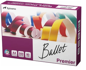 Бумага "Ballet Premier" A4, 80 г/м², 500 л, класс A, CIE 161 Sylvamo