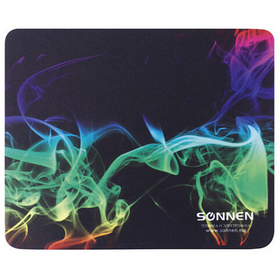 Коврик для мыши SONNEN, резина+ткань, 220х180х3 мм, 513289