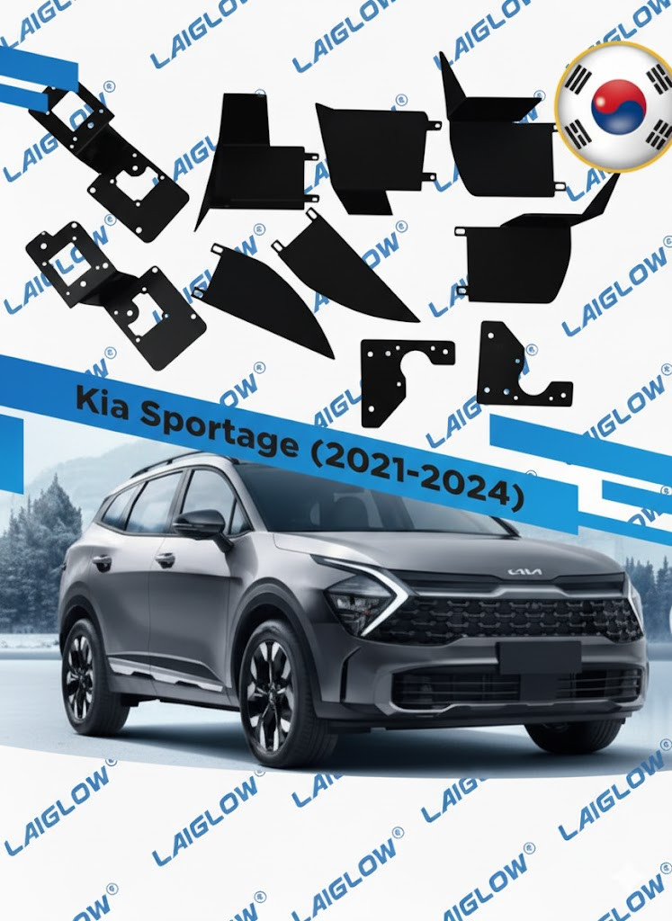 Переходная рамка для линз Kia Sportage (2021–2024) — под 4 матричные линзы 1.5″ / 1.8″ (комбинированные), фото 1