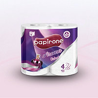 Туалетная бумага Papirone Velvet 4-х слойная 4 рулона белая Aroma
