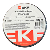 Изолента 0,13x15мм (20м), черная EKF