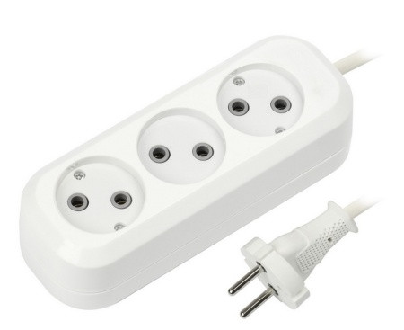 Удлинитель Smartbuy 3 гнезда 10А/2,2кВт без заземления, фото 1
