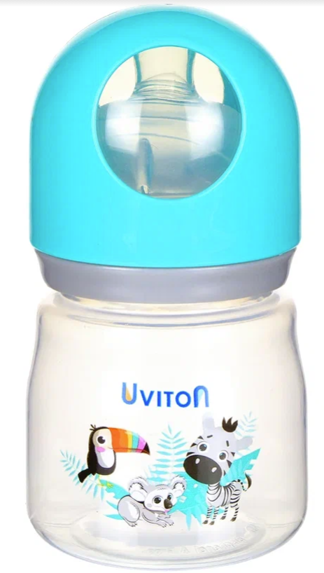 Бутылочка для кормления с широким горлышком ZOO 0+, 125 мл Uviton, BPA-free, фото 1