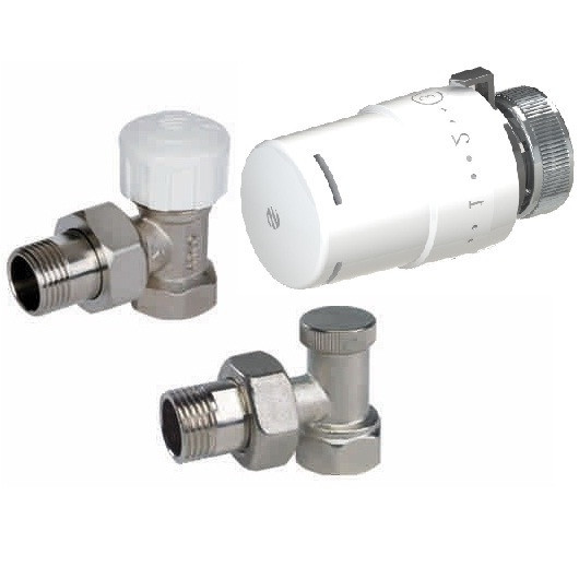 Комплект радиаторный термостатический угловой 3/4"